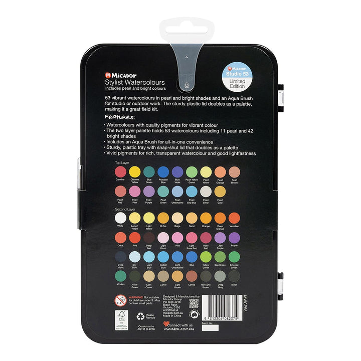 Micador Stylist Watercolour Palette Studio 53 Limited Edition