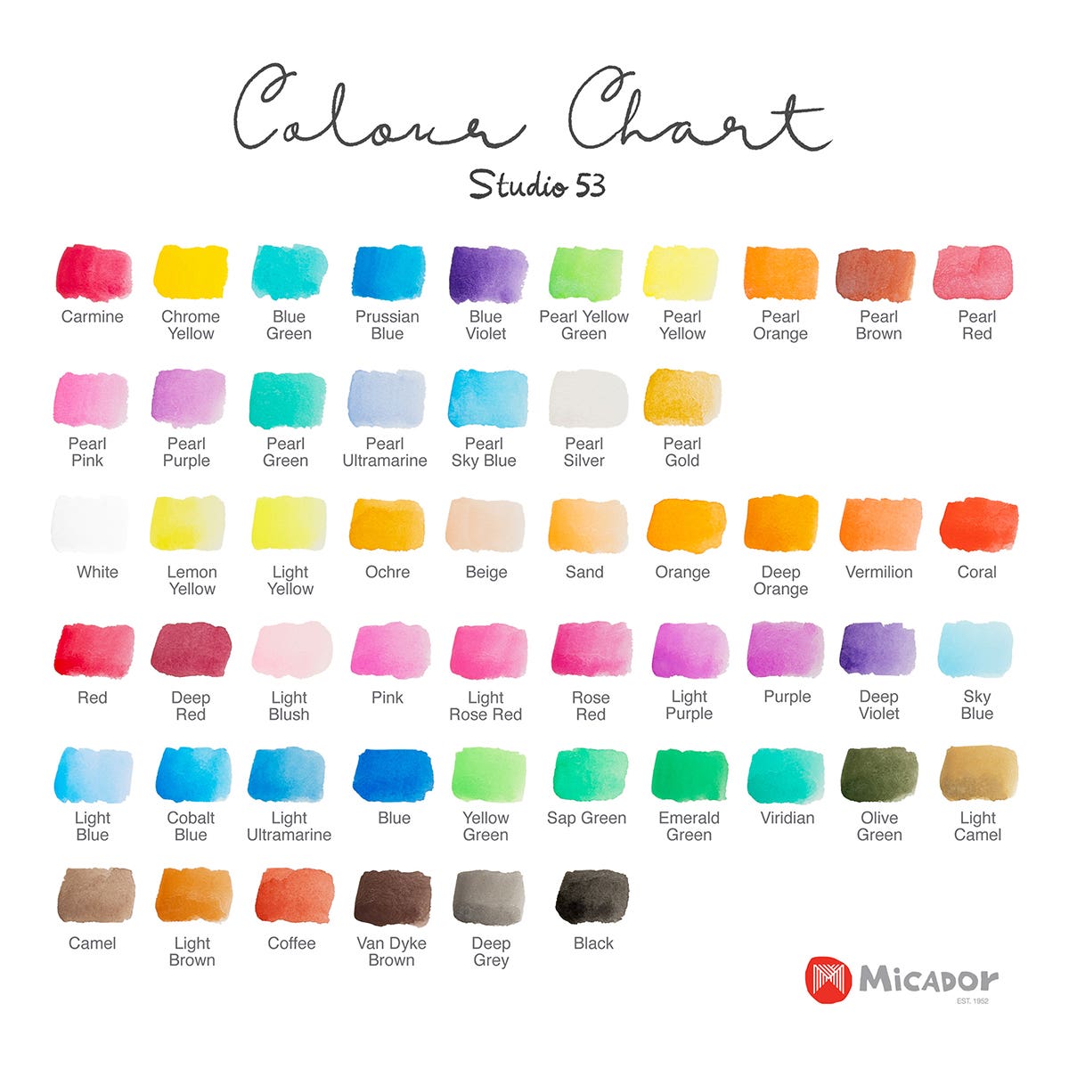 Micador Stylist Watercolour Palette Studio 53 Limited Edition