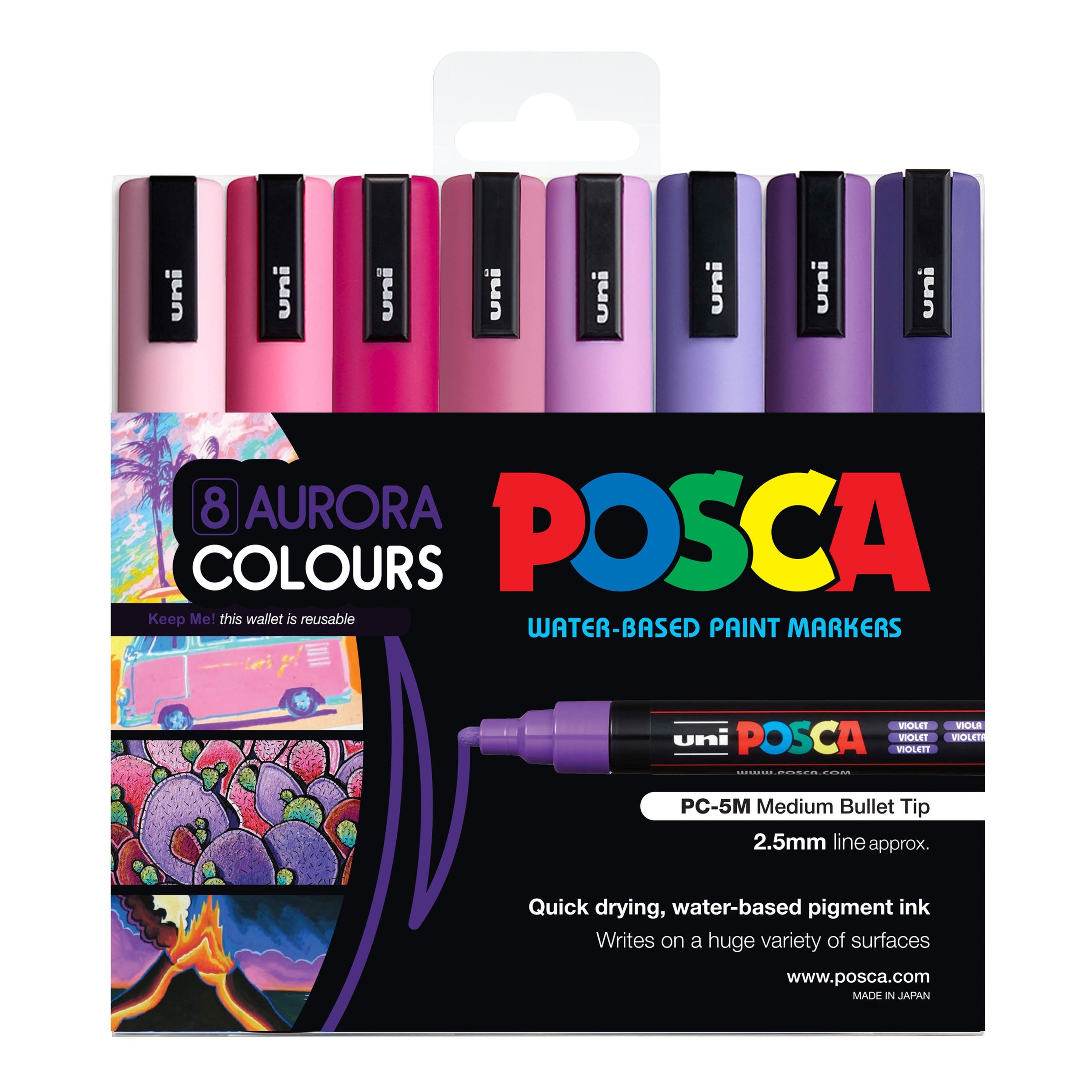 Posca Marker Medium (PC-5M) Sets of 8