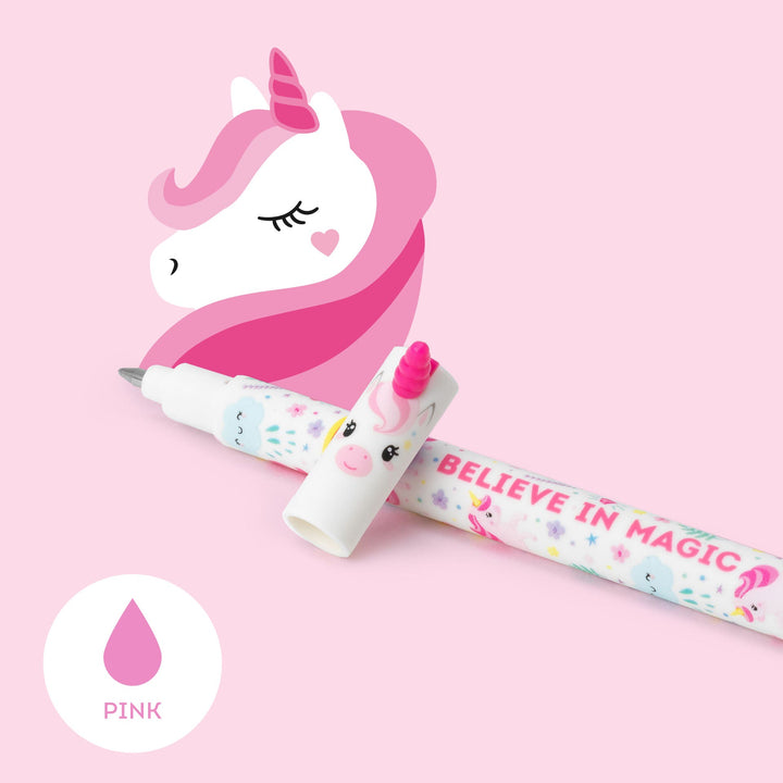 Legami Erasable Gel Pen Unicorn (Pink Ink)