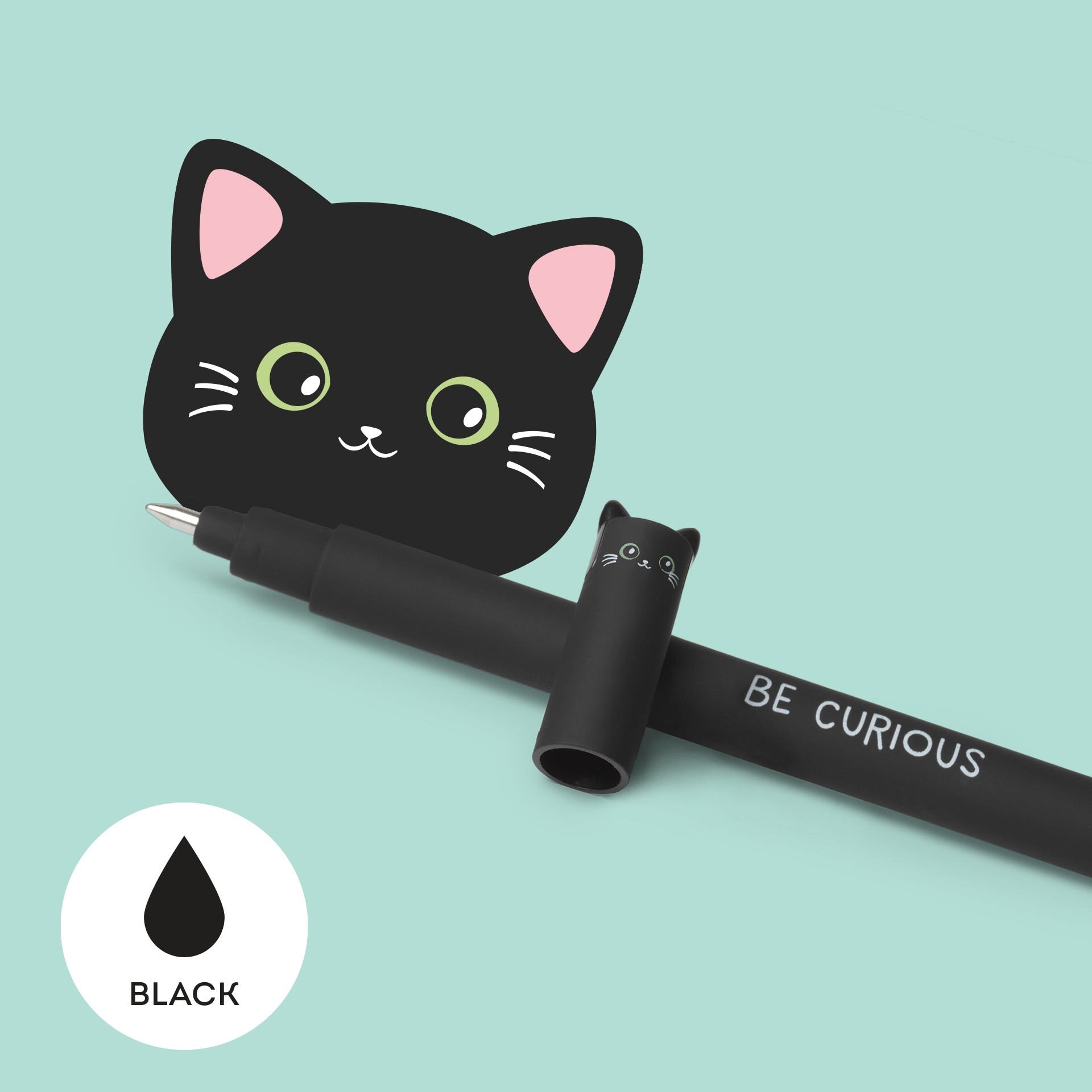 Legami Erasable Gel Pen Kitty (Black Ink)