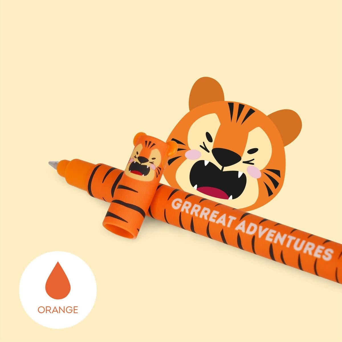 Legami Erasable Gel Pen Tiger (Orange Ink)