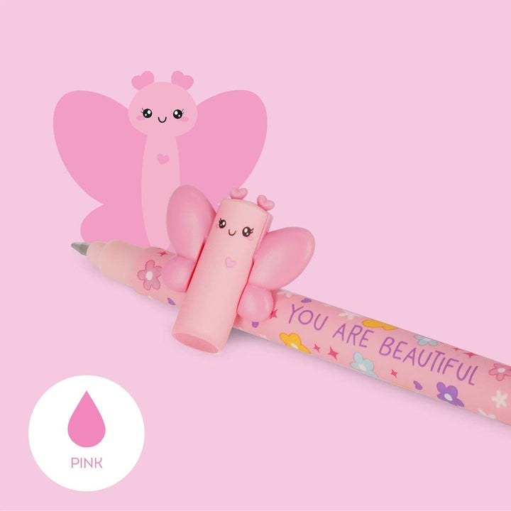 Legami Erasable Gel Pen Butterfly (Pink Ink)