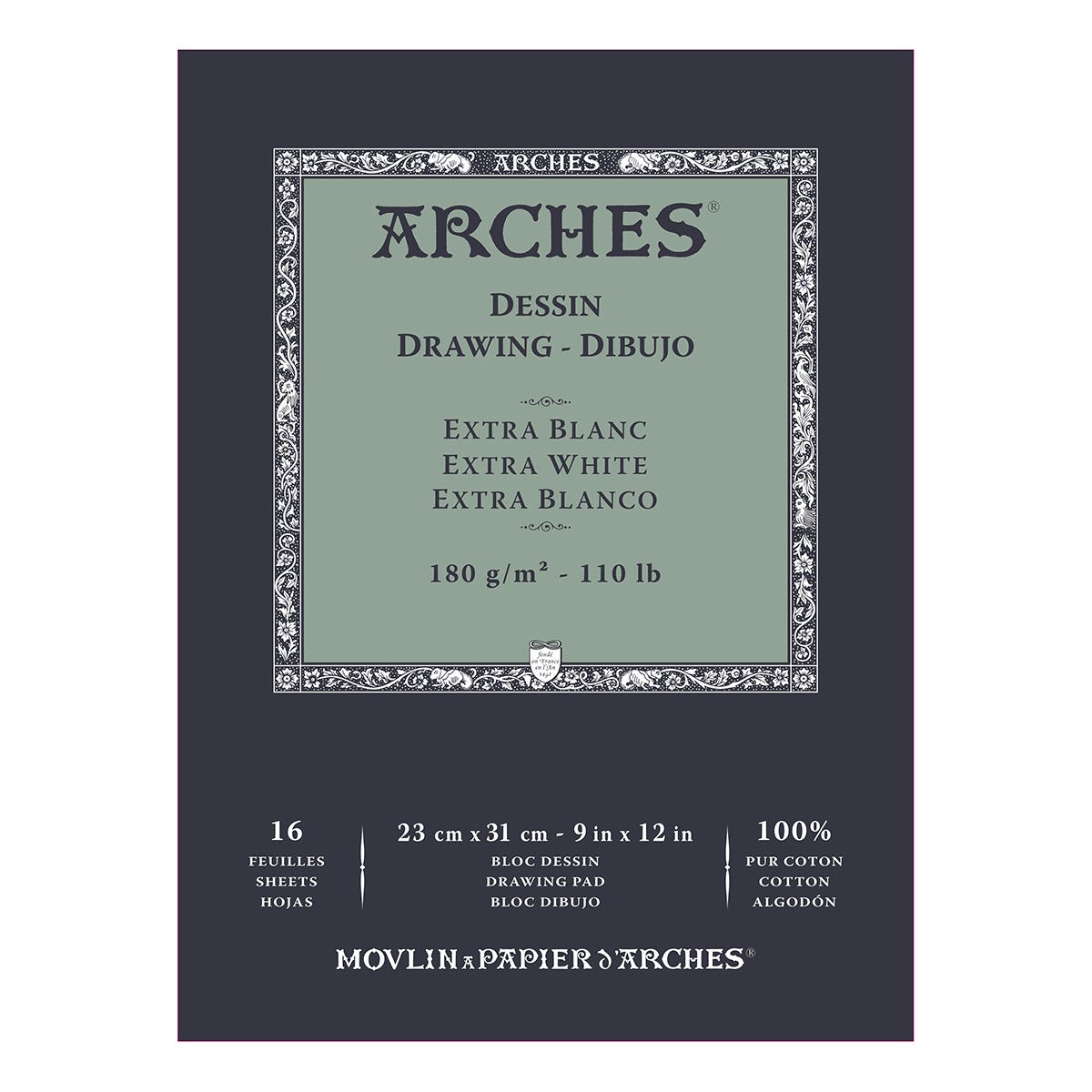 Arches Velin BFK Rives White Pad 180gsm