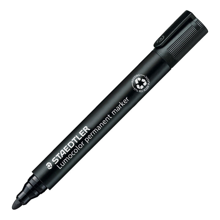 STAEDTLER Lumocolor Permanent Marker Bullet Point Black Cup 19