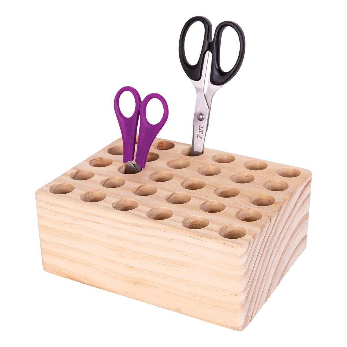 Wooden Scissor Holder Block (30 Slots)