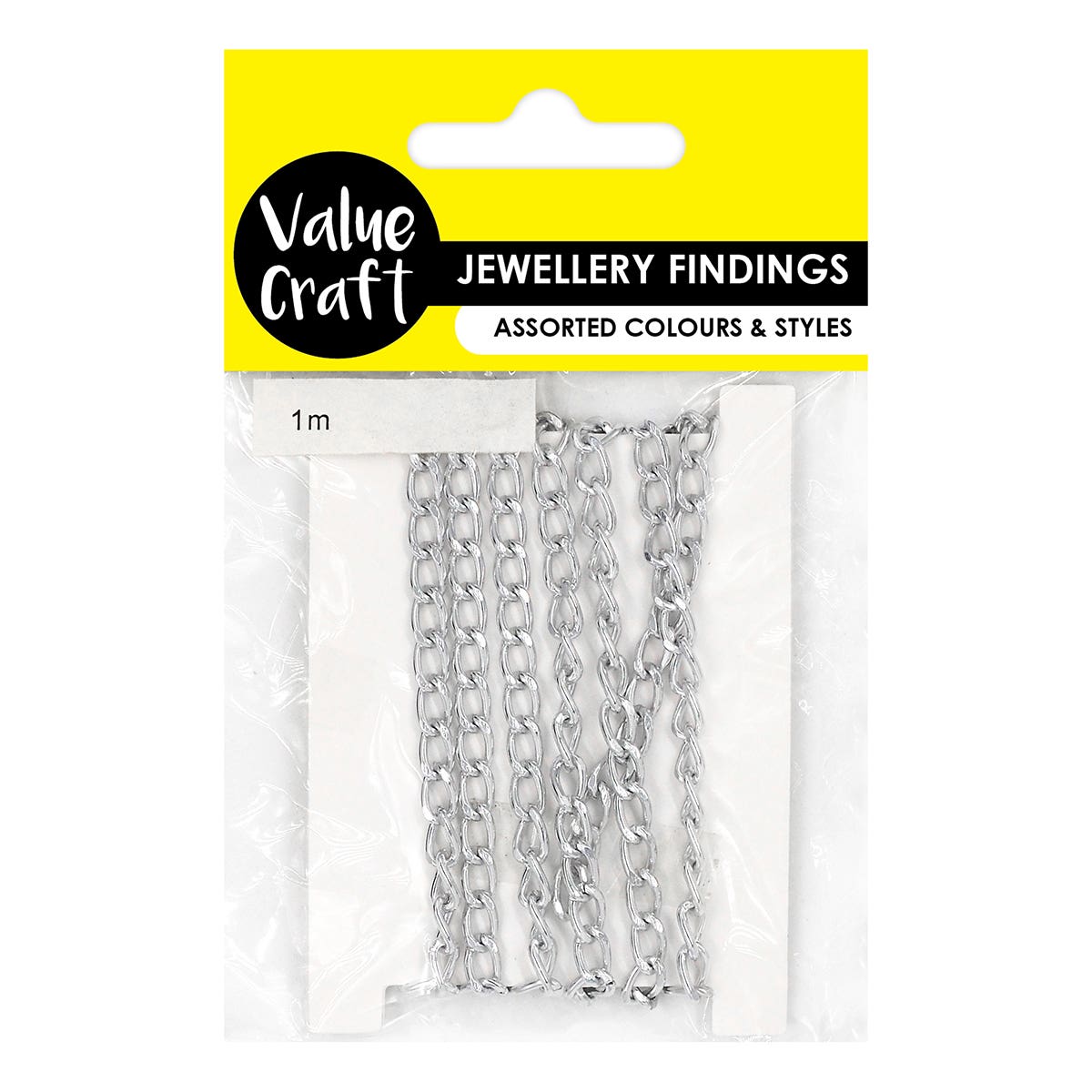 Value Craft Stringing Oval Chain 1m Silver