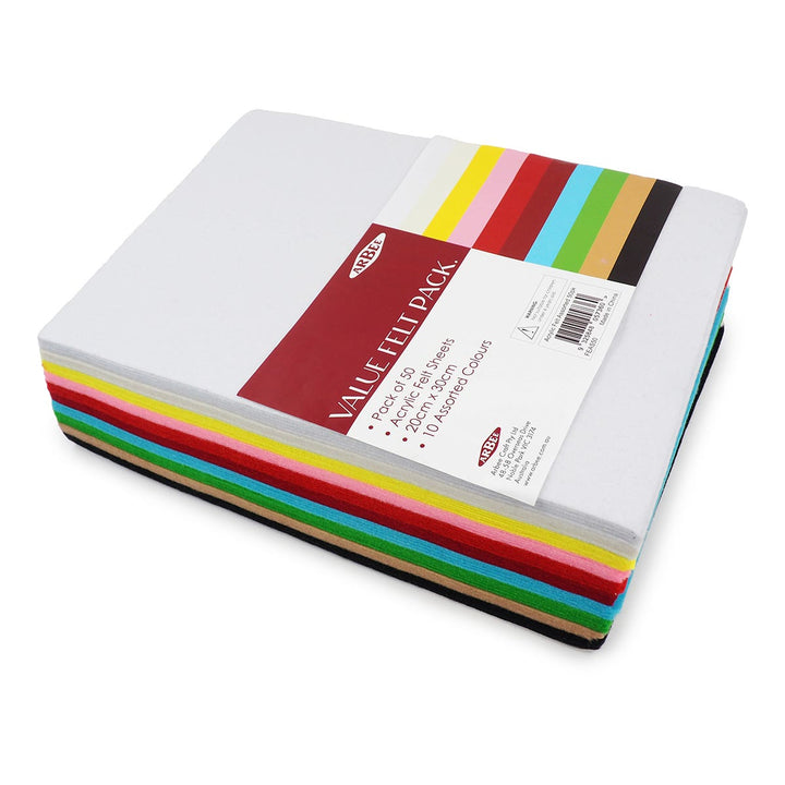 Arbee Acrylic Felt Value Pack 50