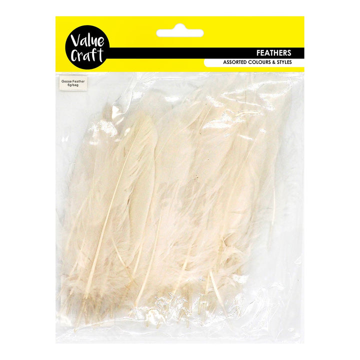 Value Craft Feathers Goose Satin White Mix 6g