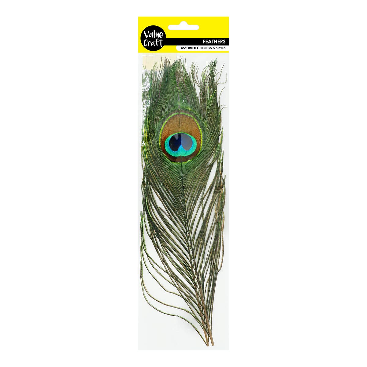 Value Craft Feathers Peacock Eyes 2 Pieces