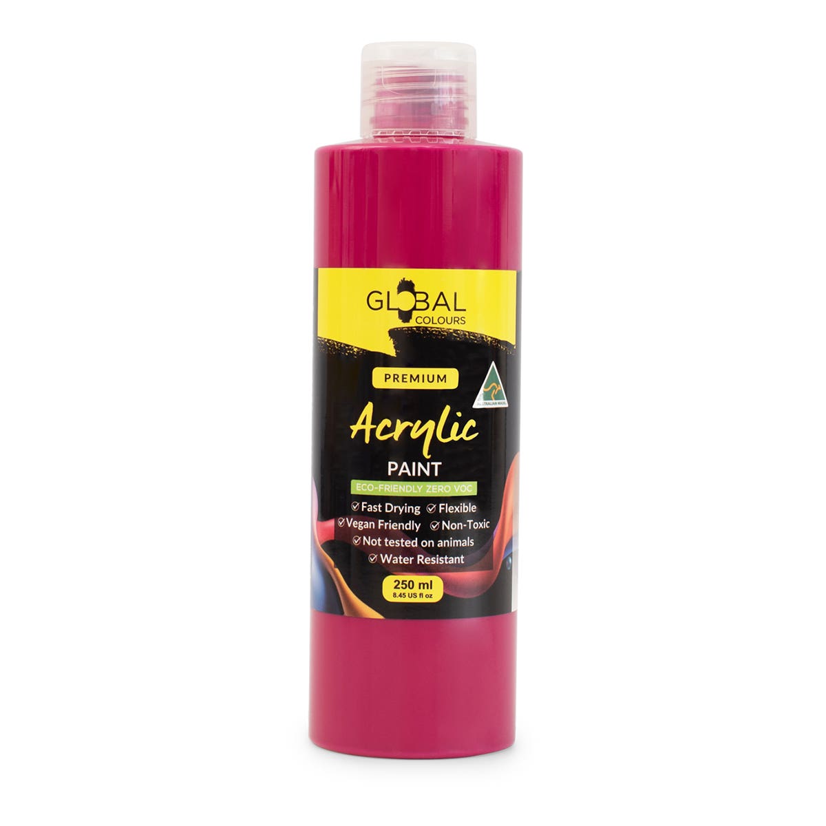 Global Colours Eco-Friendly Fine Art Acrylic Paint Set 18 x 250ml