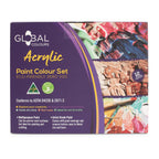 Global Colours Eco-Friendly Fine Art Acrylic Paint Set 12 x 500ml
