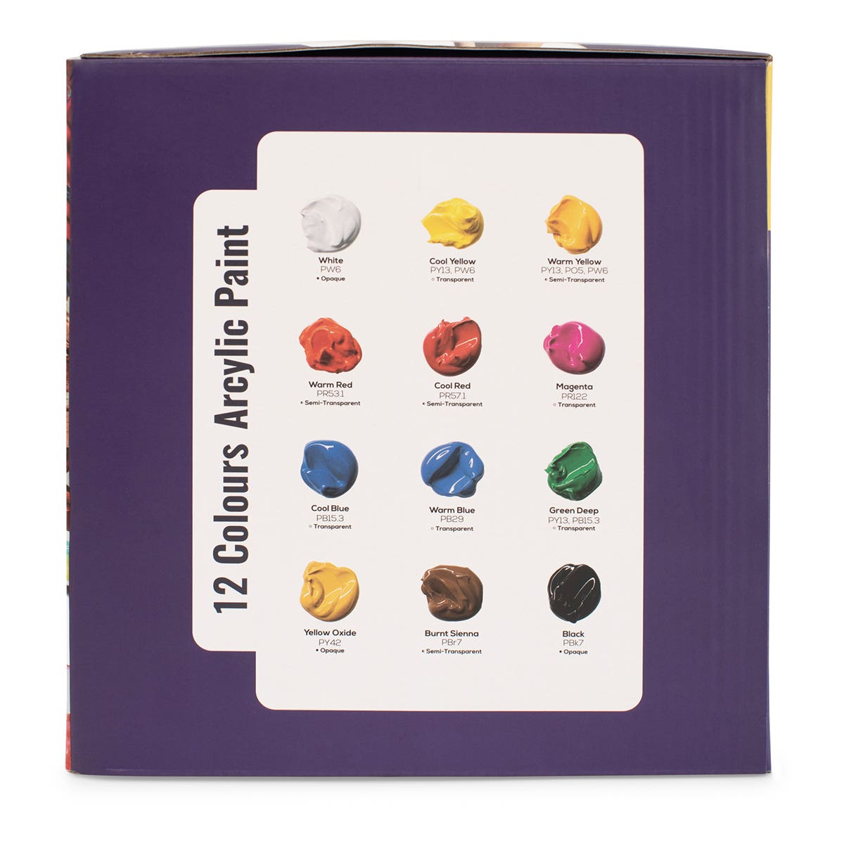 Global Colours Eco-Friendly Fine Art Acrylic Paint Set 12 x 500ml