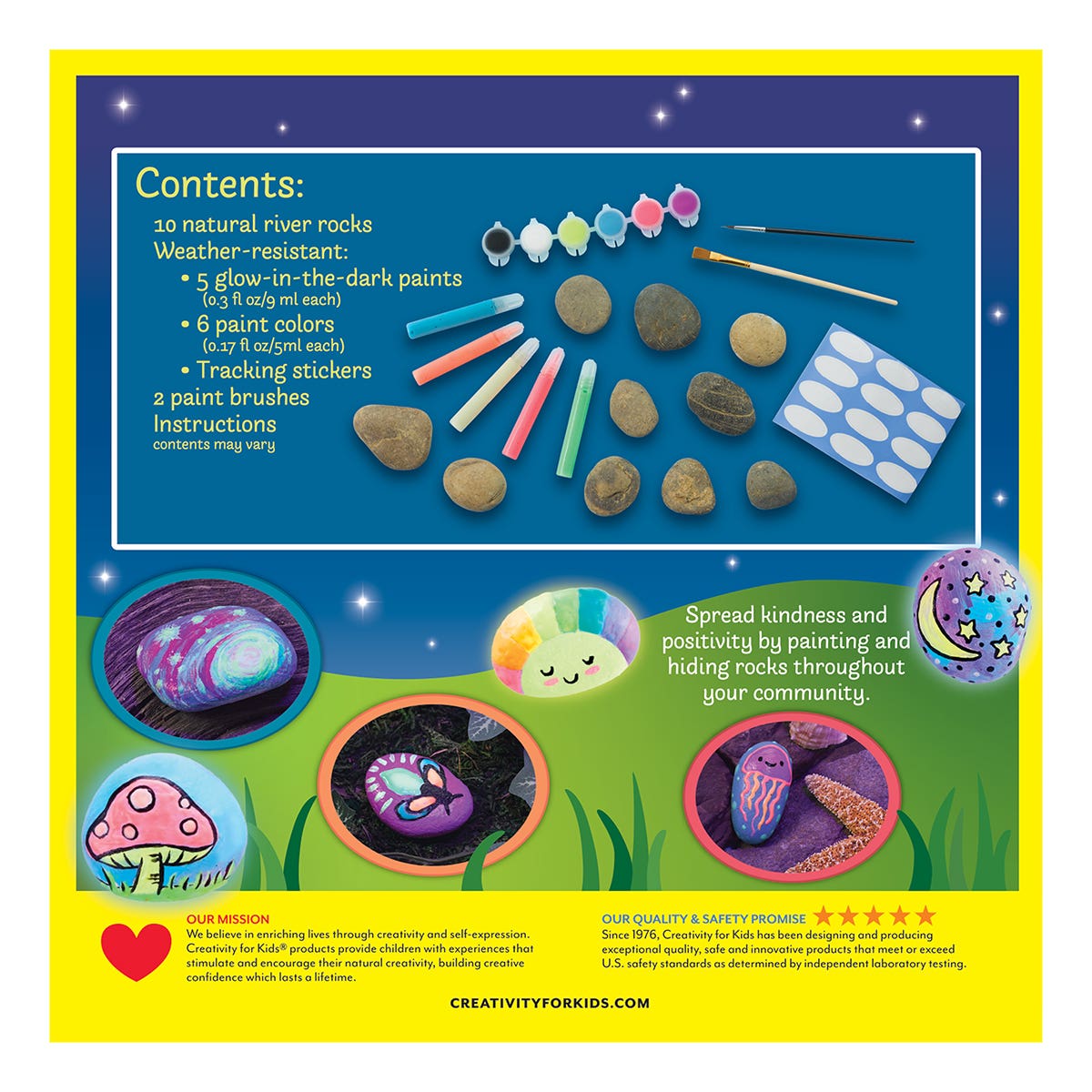 Faber-Castell Creativity for Kids Glow in the Dark Rock Painting Kit