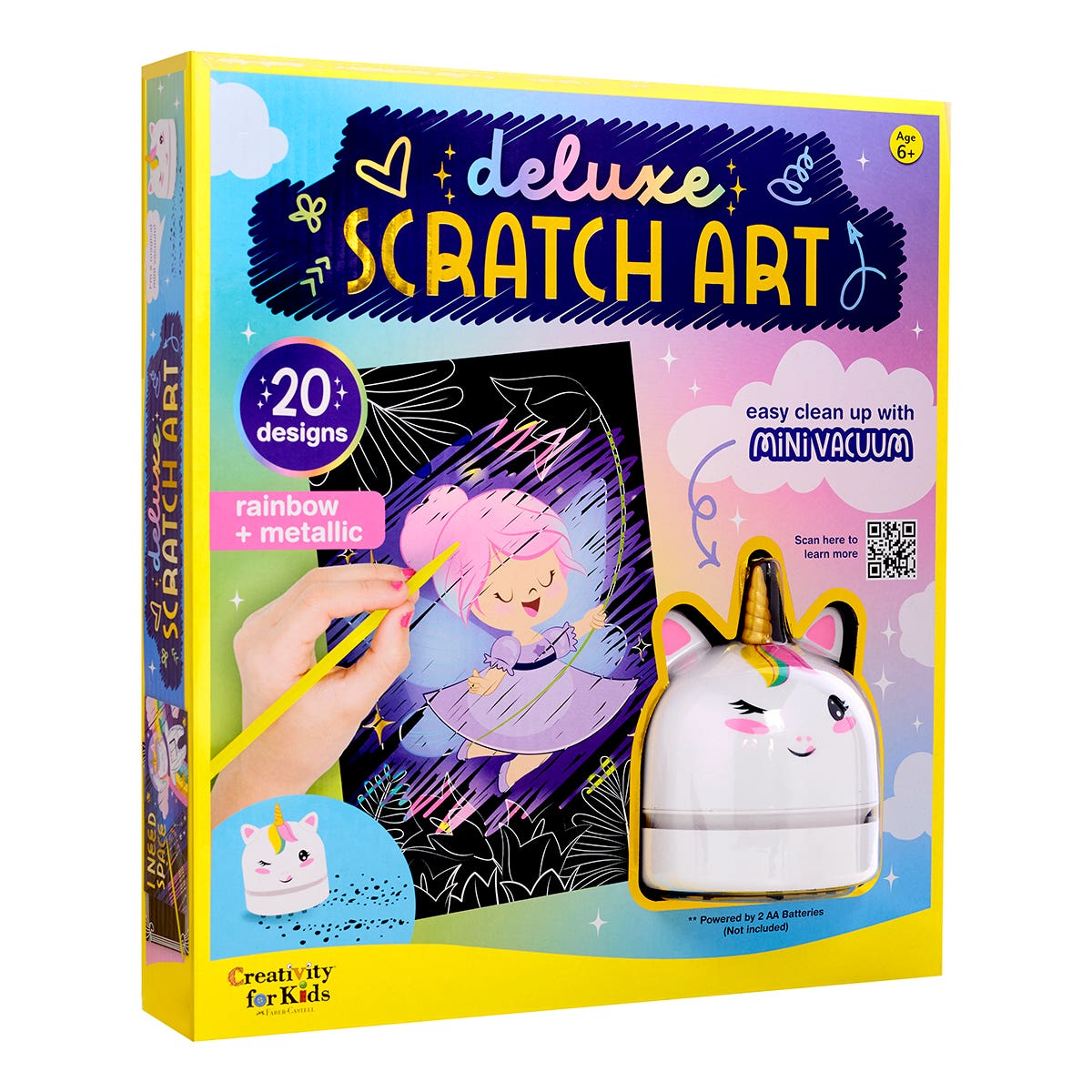 Faber-Castell Creativity for Kids Deluxe Scratch Art with Mini Vacuum