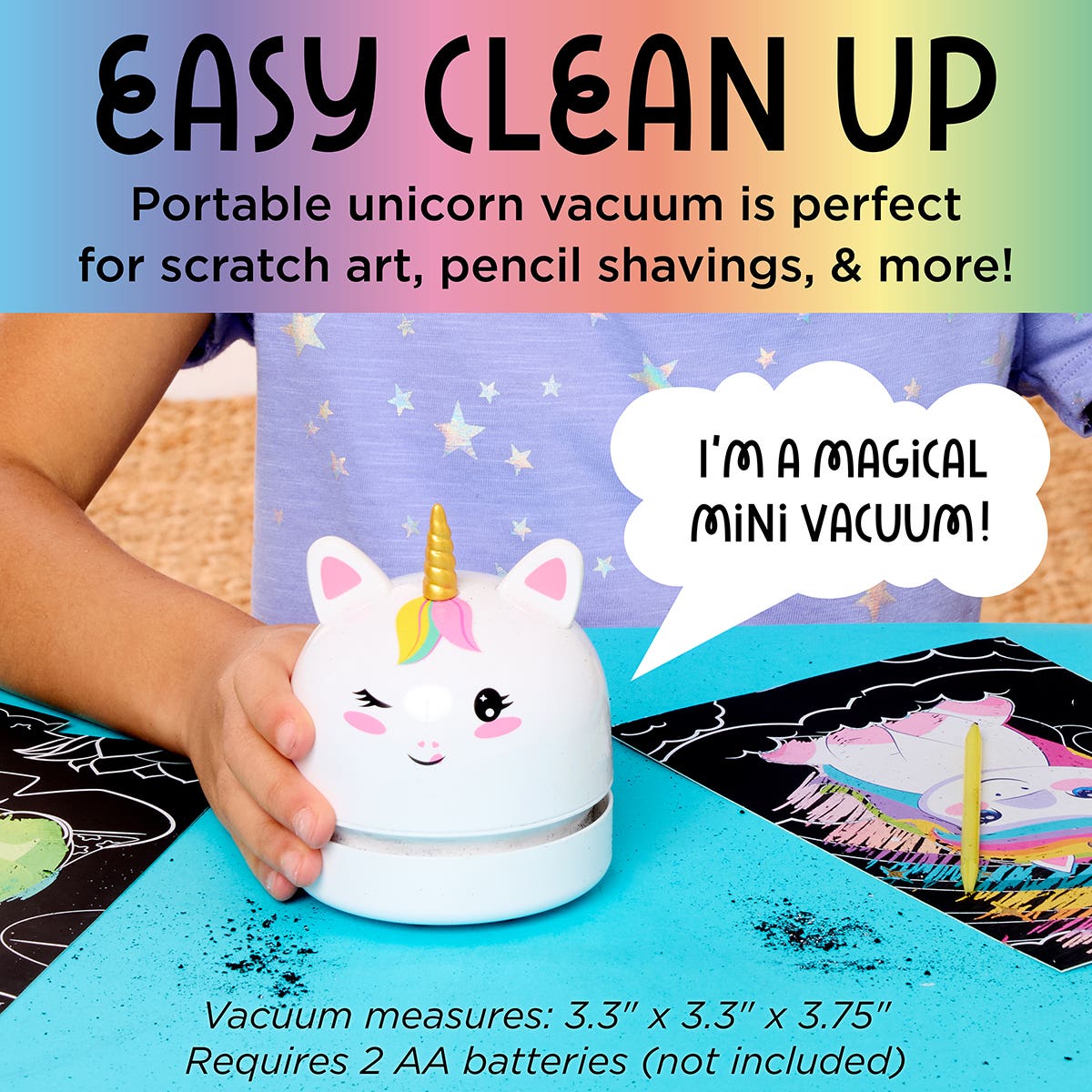 Faber-Castell Creativity for Kids Deluxe Scratch Art with Mini Vacuum