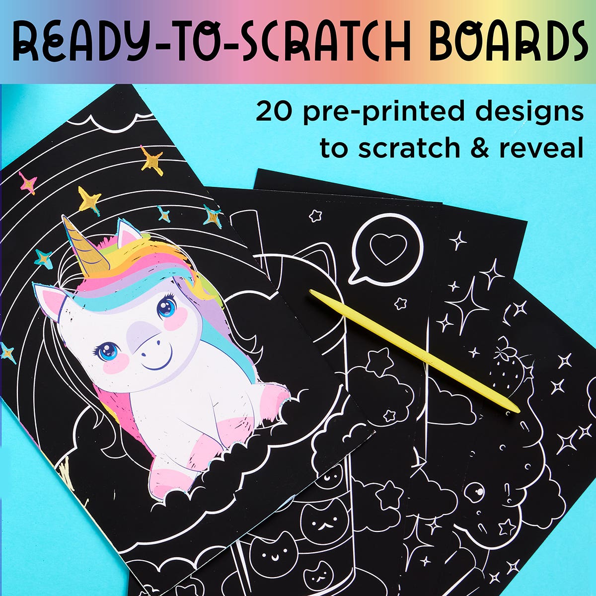 Faber-Castell Creativity for Kids Deluxe Scratch Art with Mini Vacuum