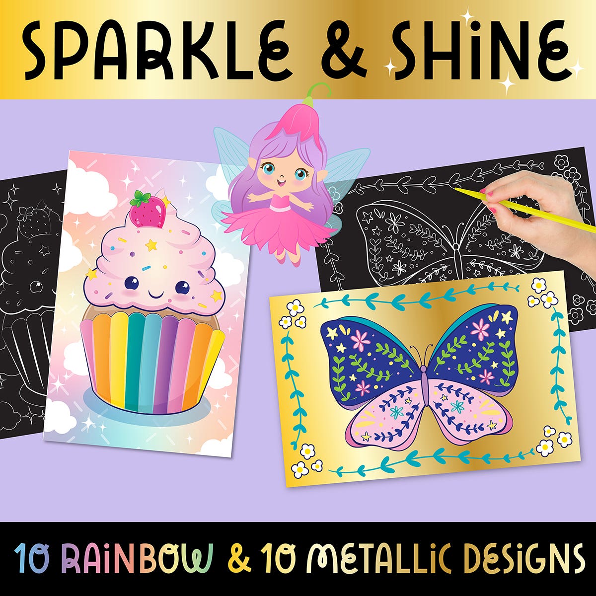 Faber-Castell Creativity for Kids Deluxe Scratch Art with Mini Vacuum