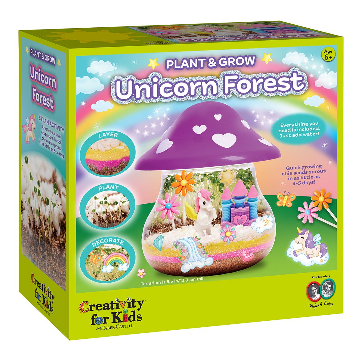 Faber-Castell Creativity for Kids Unicorn Forrest Plant & Grow Terrarium Kit