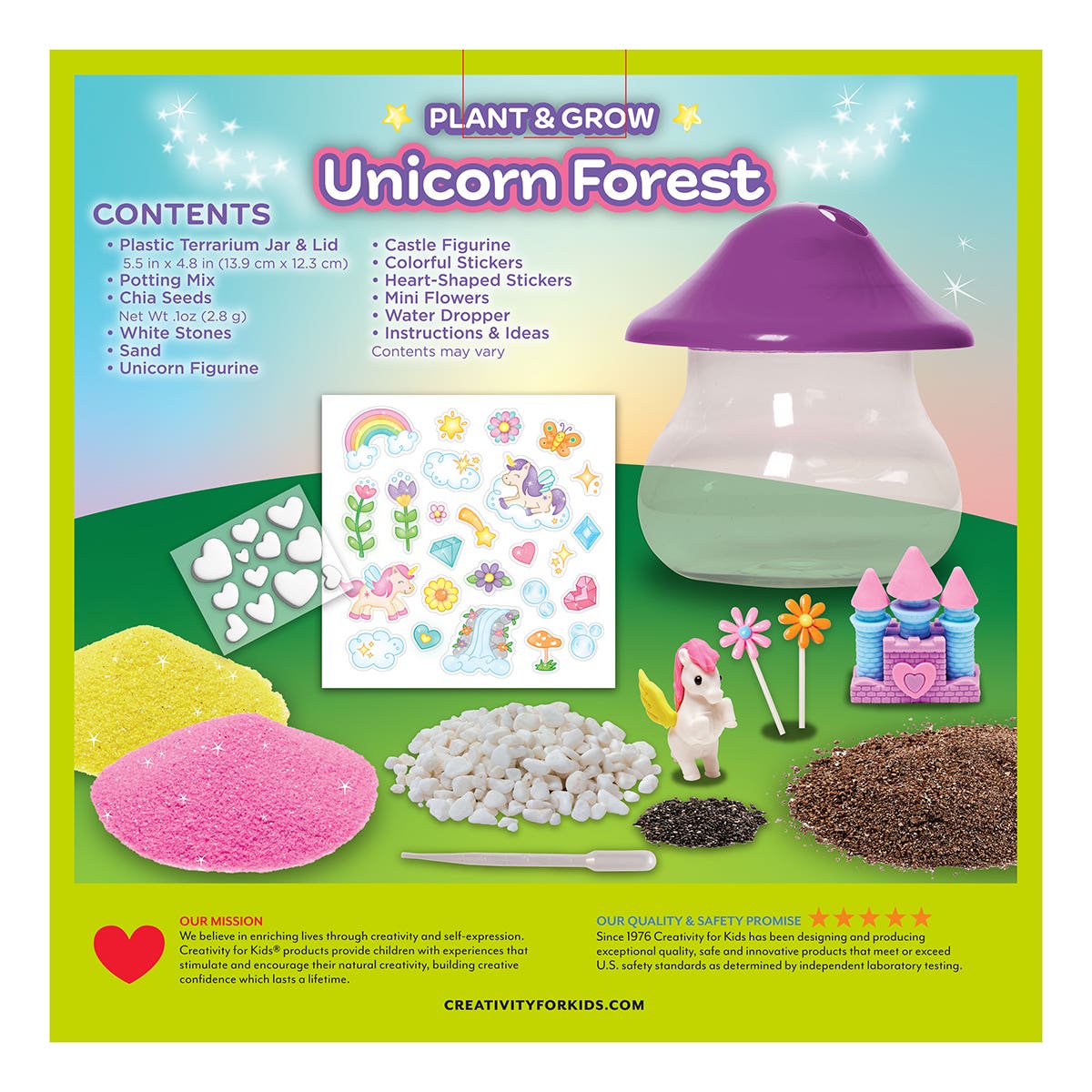 Faber-Castell Creativity for Kids Unicorn Forrest Plant & Grow Terrarium Kit
