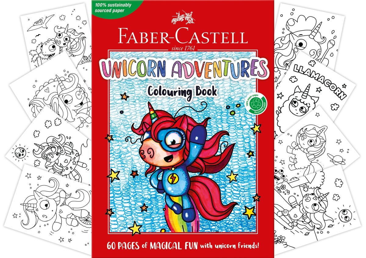 Faber-Castell Unicorn Adventures Colouring Book