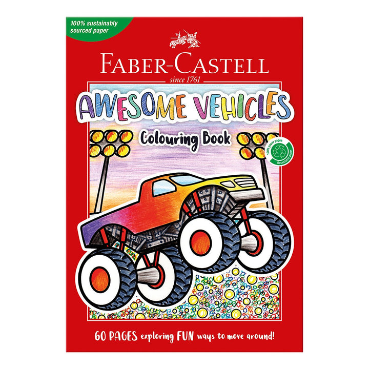 Faber-Castell Awesome Vehicles Colouring Book