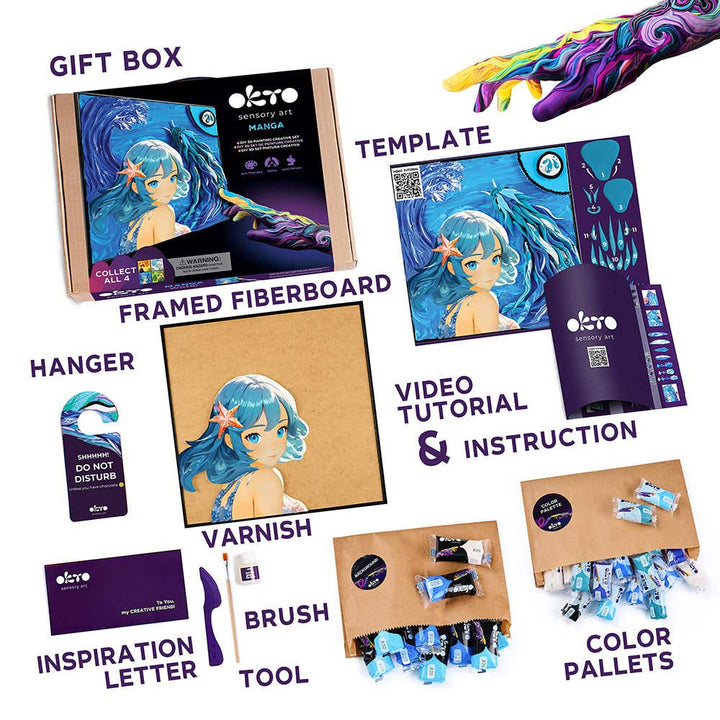 Okto DIY 3D Art & Painting Manga Kit Water