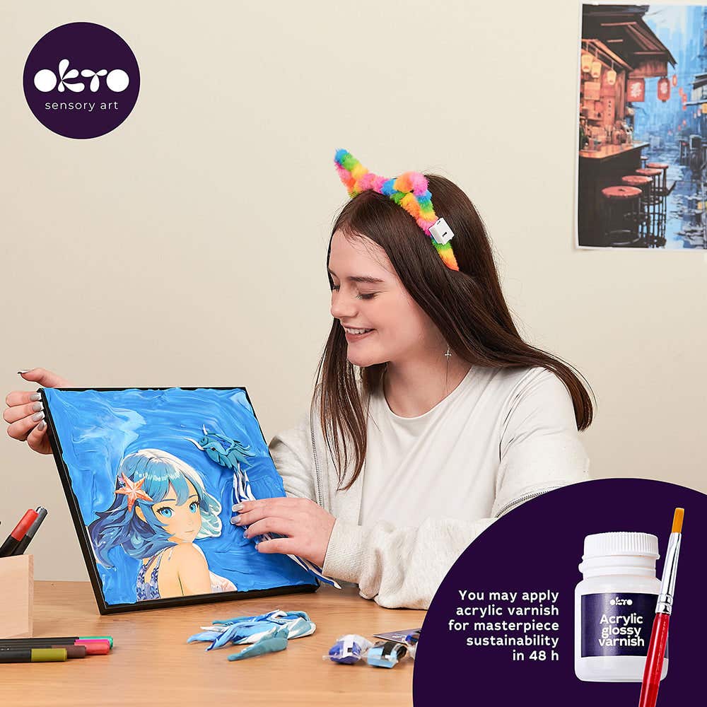 Okto DIY 3D Art & Painting Manga Kit Water
