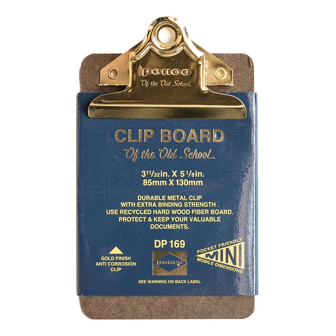 Penco Old School Clipboard with Gold Clip Mini