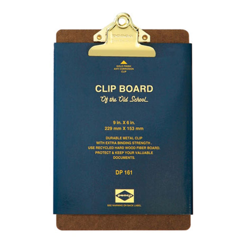 Penco Old School Clipboard with Gold Clip A5