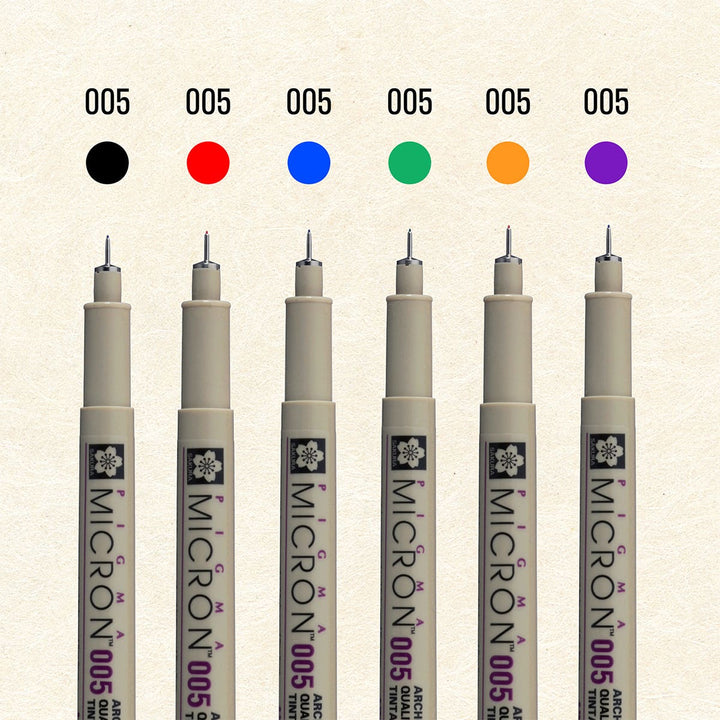 Sakura Pigma Micron Fineliner 005 Colour Sketch Set 6