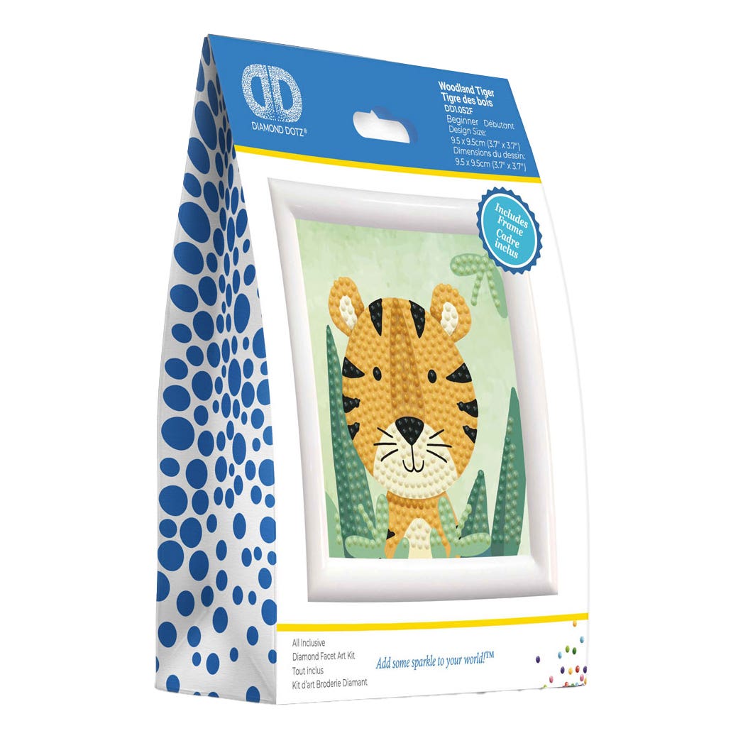 Diamond Dotz Framed Kit Woodland Tiger