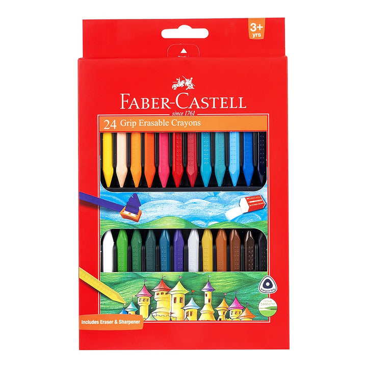 Faber-Castell Grip Erasable Crayon Set 24