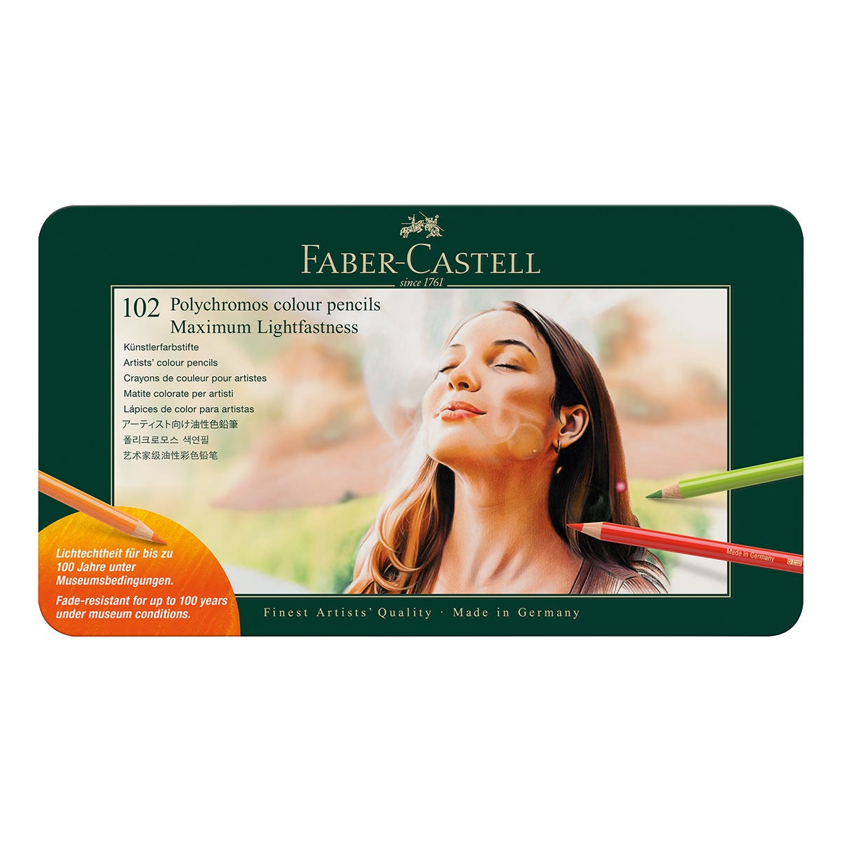 Faber-Castell Polychromos Lightfast Pencil Tin 102