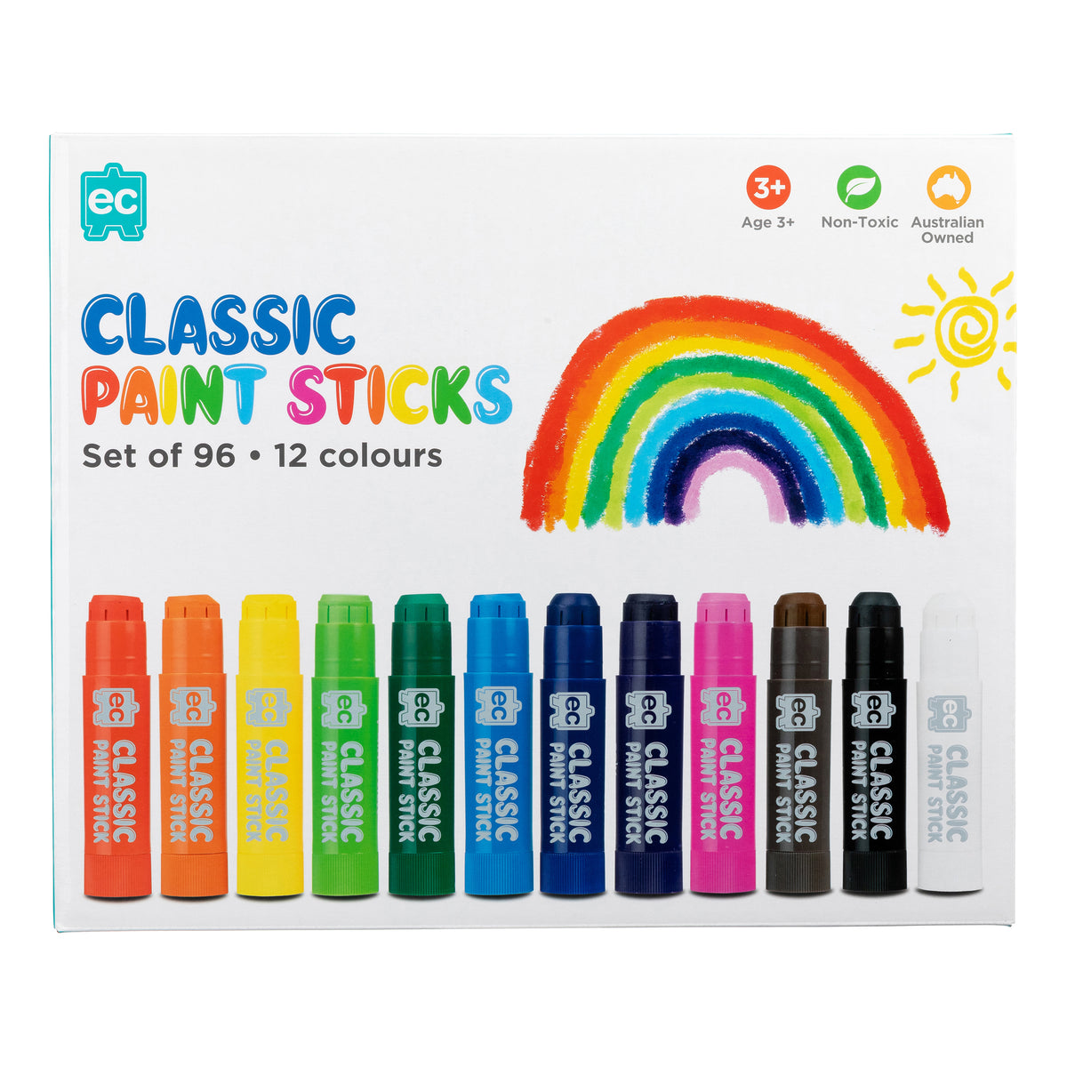 Educational Colours Paint Sticks Classpack 96
