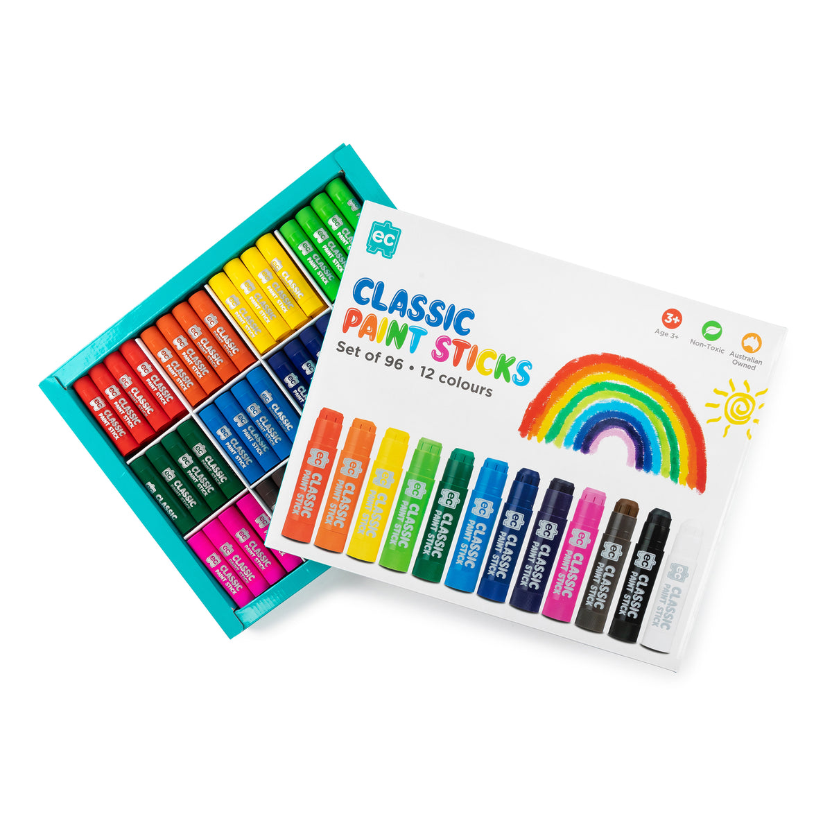 Educational Colours Paint Sticks Classpack 96