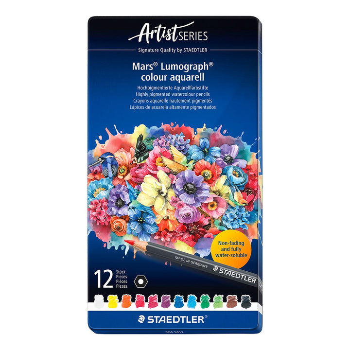 STAEDTLER Mars Lumograph Colour Aquarell Pencil Tins
