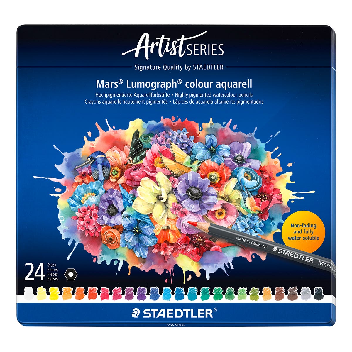 STAEDTLER Mars Lumograph Colour Aquarell Pencil Tins