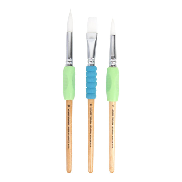Micador Timeless Secure Grip Achiever Brush Pack 3