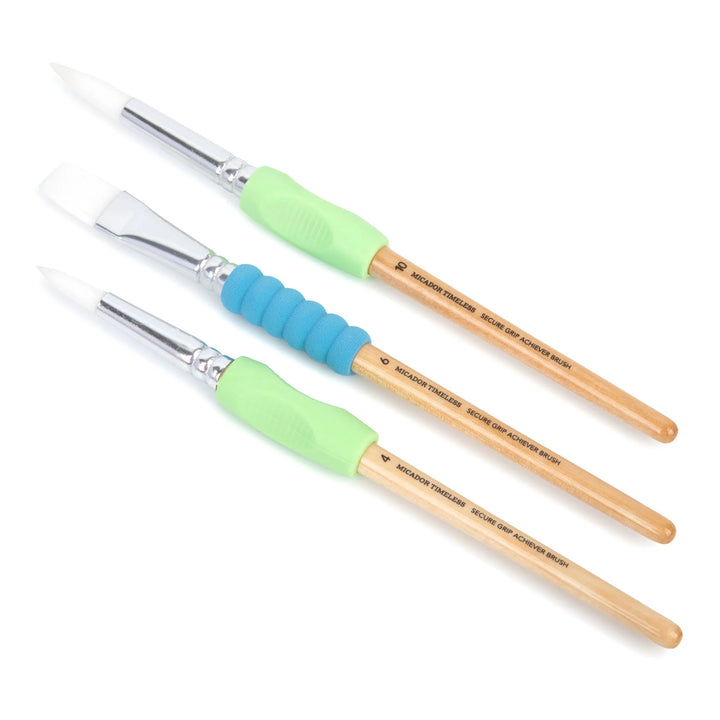 Micador Timeless Secure Grip Achiever Brush Pack 3
