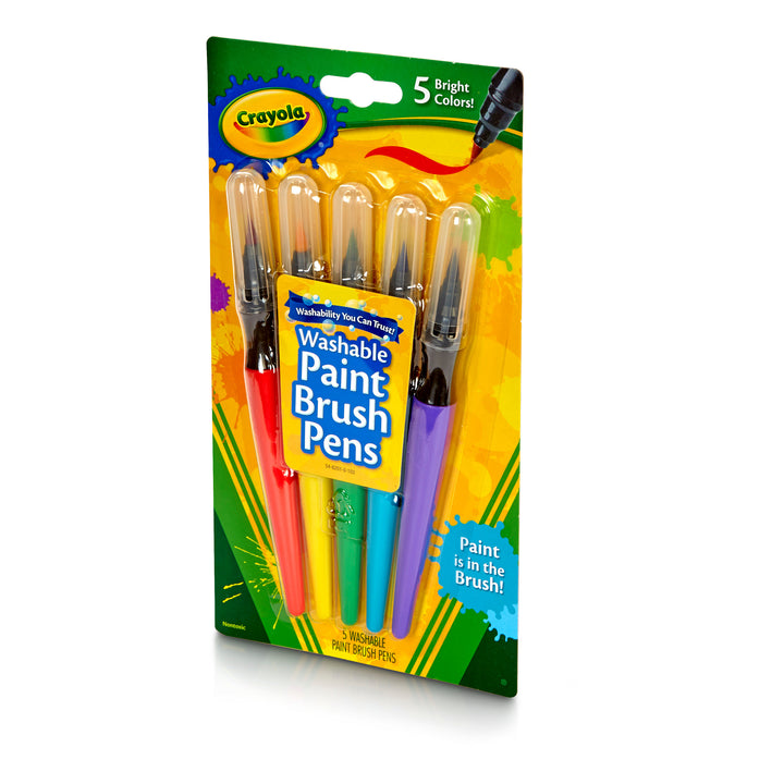 Crayola Classic Washable Paint Brush Pen Pack 5