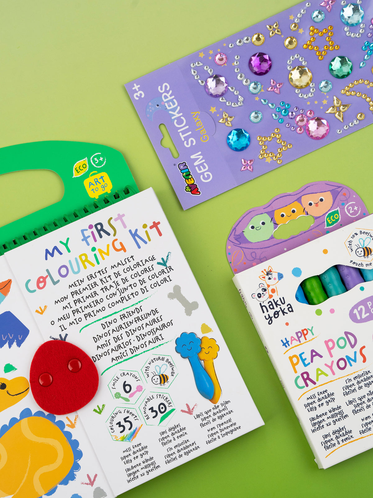 Haku Yoka Art To Go Kit My First Colouring Kit Dino Friends