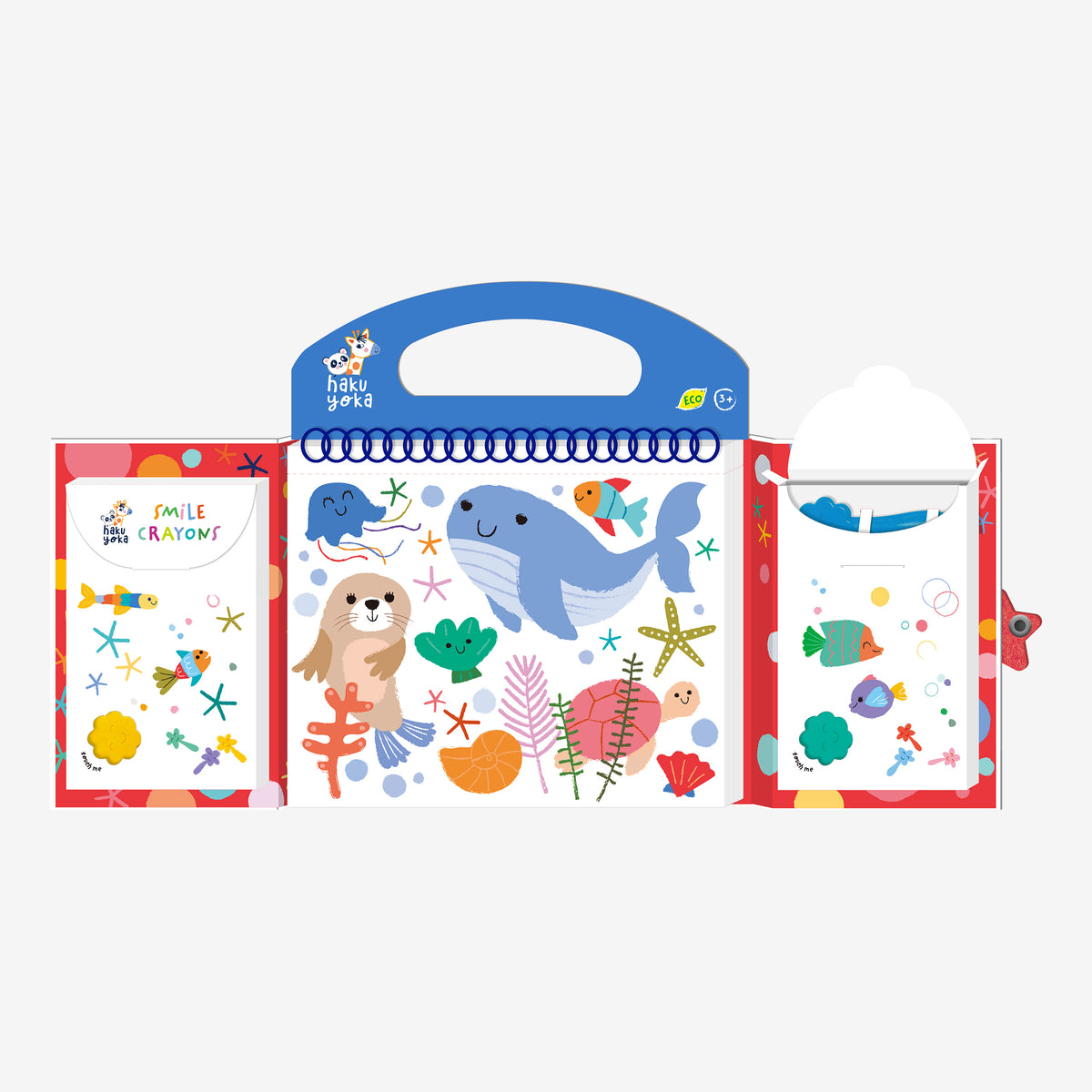 Haku Yoka Art To Go Kit My First Colouring Kit Sea Friends