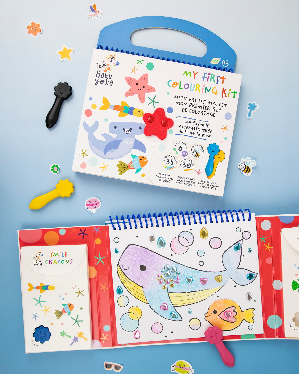 Haku Yoka Art To Go Kit My First Colouring Kit Sea Friends