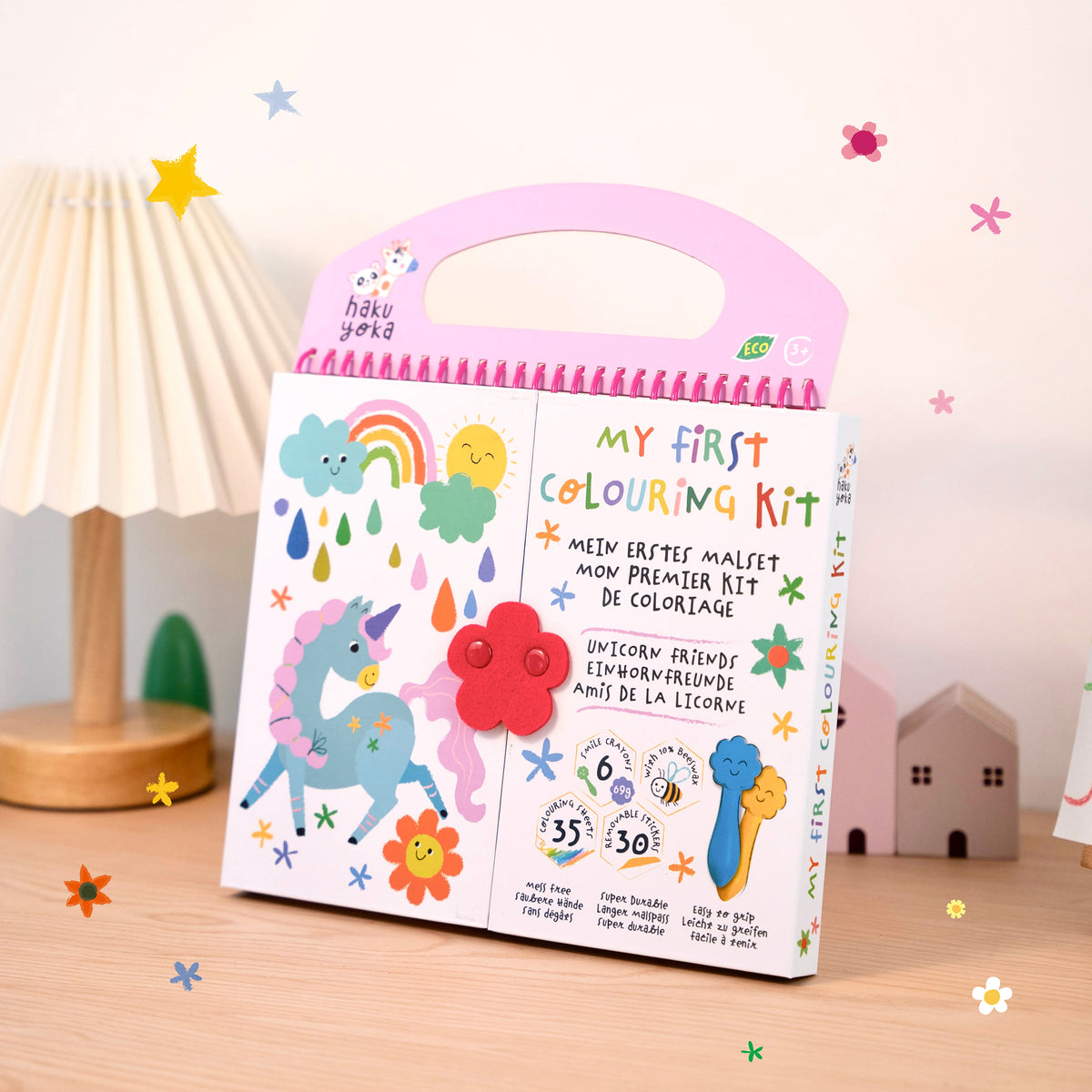 Haku Yoka Art To Go Kit My First Colouring Kit Unicorn Friends