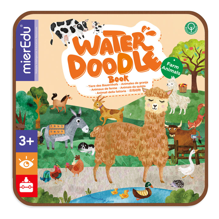 mierEdu Water Doodle Book Farm Animals