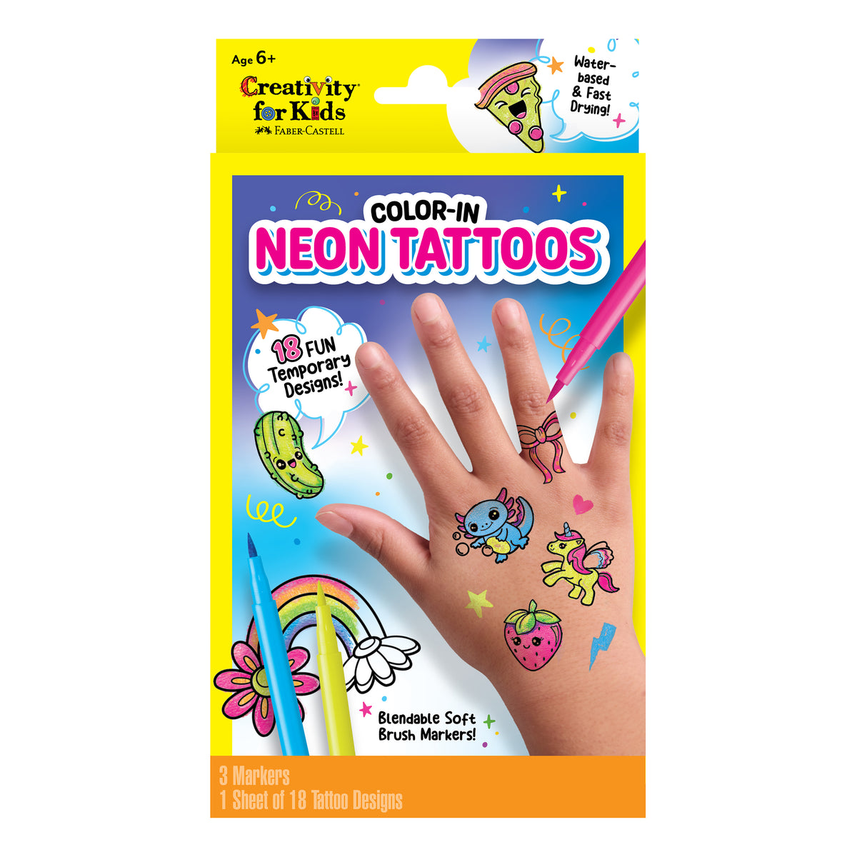 Faber-Castell Creativity for Kids Mini Kit DIY Neon Tattoos