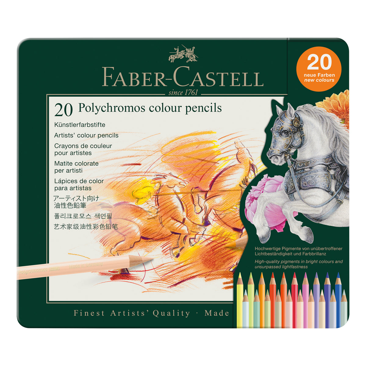 Faber-Castell Polychromos Colour Pencil Tin 20