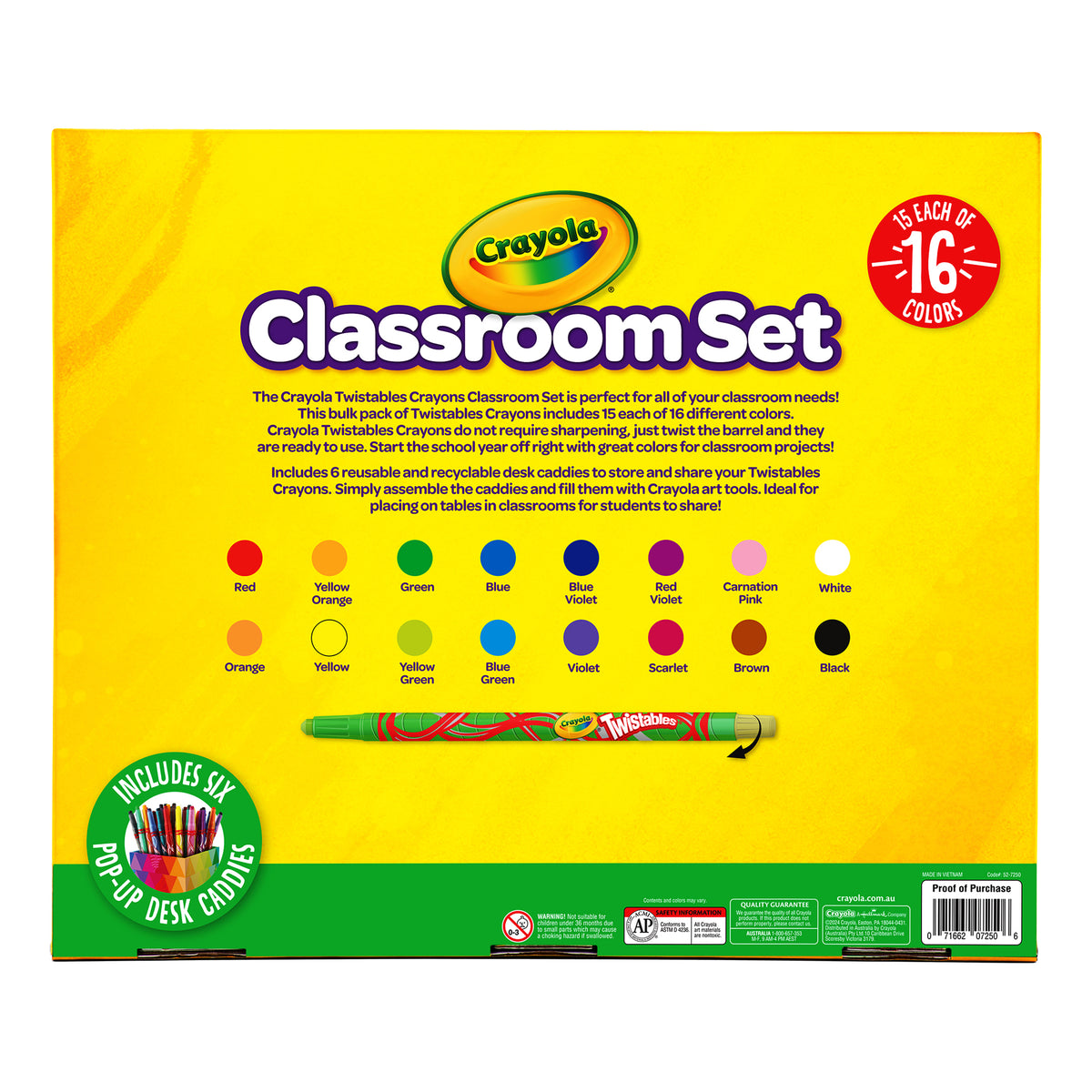 Crayola Twistables Crayons Classroom Set 240