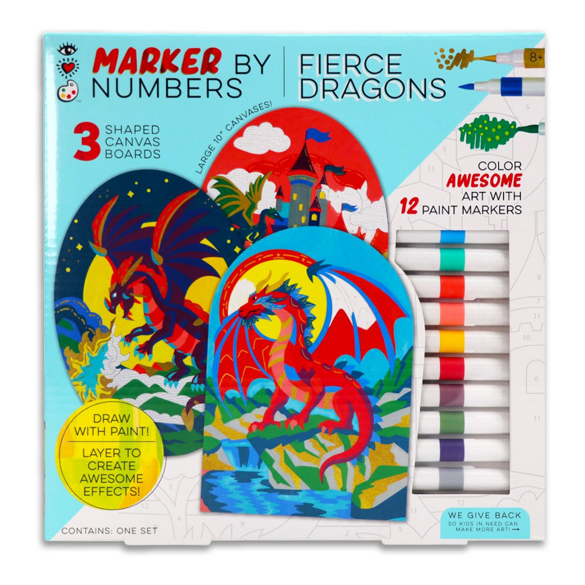 I Heart Art Marker By Numbers Fierce Dragons
